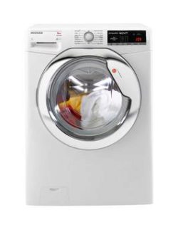 Hoover Dynamic Next Dxoa48C3 8Kg Load, 1400 Spin Washing Machine - White/Chrome